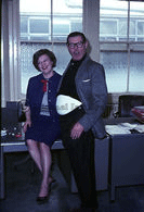Harold Sharpe with Secretary Dawn, Xmas 1965
